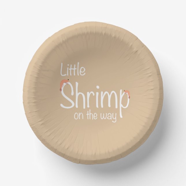Shrimp baby shower paper bowls (Front)