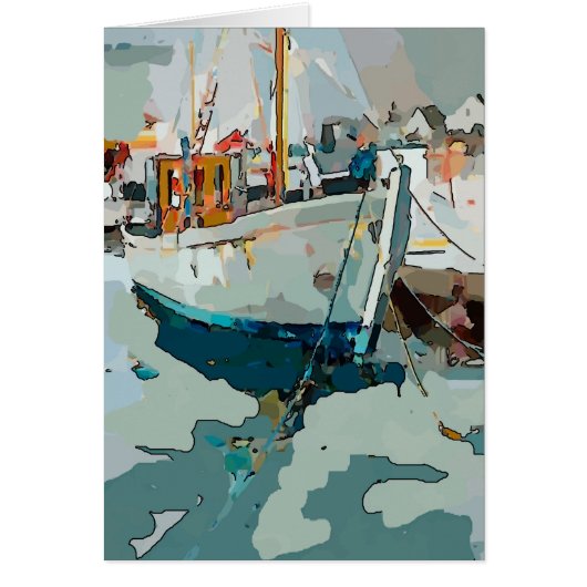 Shrimp Boat, abstract Cards (Front)