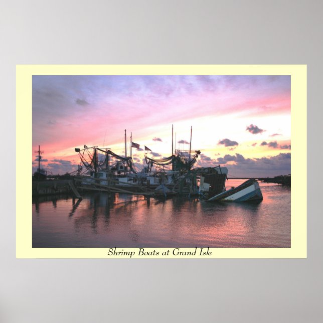 Shrimp Boats st Grand Isle Poster (Front)