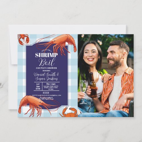 Shrimp Boil Engagement Party Seafood Photo Lobster Invitation