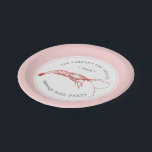 Shrimp Boil | Seafood Themed Party Paper Plates<br><div class="desc">Personalized shrimp boil themed food paper plates for your next shrimp boil or seafood event.  It features a watercolor styled illustration of a pink shrimp. Surrounding it are spots for your unique event information on the tableware.</div>