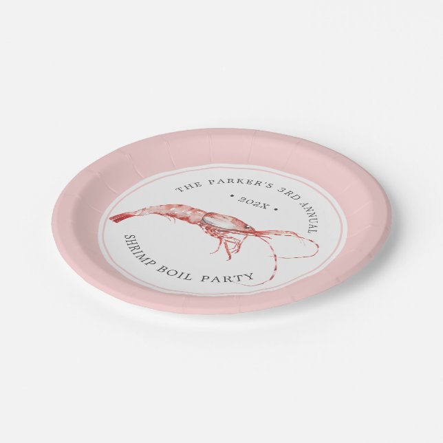Shrimp Boil | Seafood Themed Party Paper Plates (Angled)