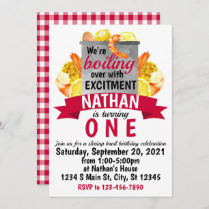 Shrimp Broil Birthday Invitation