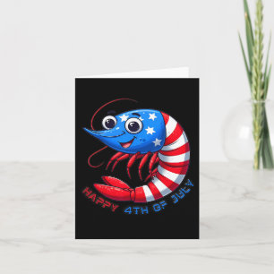 Shrimp Celebrate 4th Of July Kids Men Women Funny Card