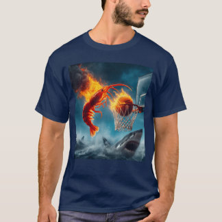 Shrimp Dunking on Shark Meme T-Shirt