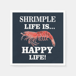 Shrimp Fish Seafood Shrimp Party Napkins
