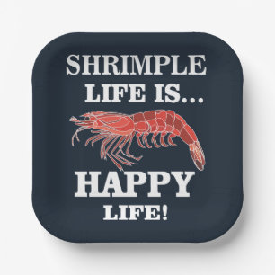 Shrimp Fish Seafood Shrimp Party Paper Plates