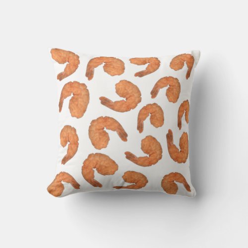 Shrimp fried pattern  throw pillow