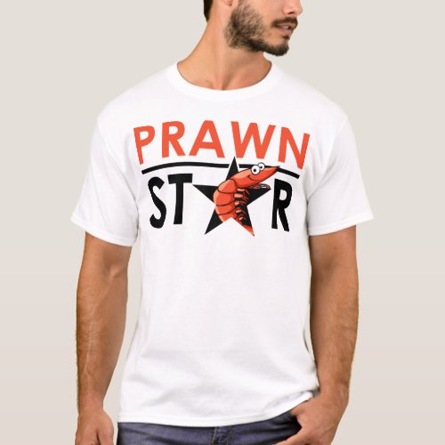 Shrimp Funny Prawn Star Retro Shellfish and Seafoo T_Shirt