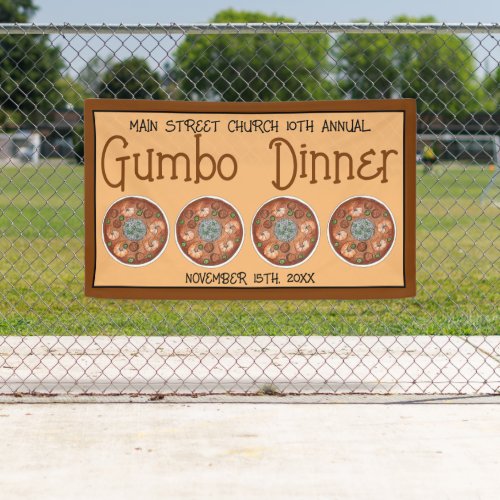 Shrimp Gumbo Stew Louisiana LA New Orleans Food Banner