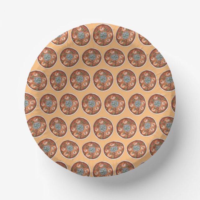 Shrimp Gumbo Stew Louisiana LA New Orleans Food Paper Bowls (Front)