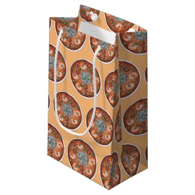 Shrimp Gumbo Stew Louisiana LA New Orleans Food Small Gift Bag (Front Angled)