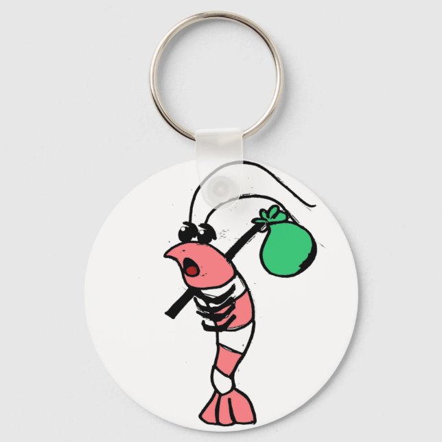 Shrimp Hobo Keychain (Front)