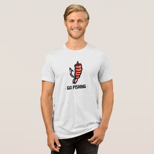 Shrimp Hooked Adventure Tri_Blend Shirt