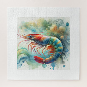 Shrimp in light 040924AREF128 - Watercolor Jigsaw Puzzle