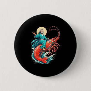 Shrimp jesus  button