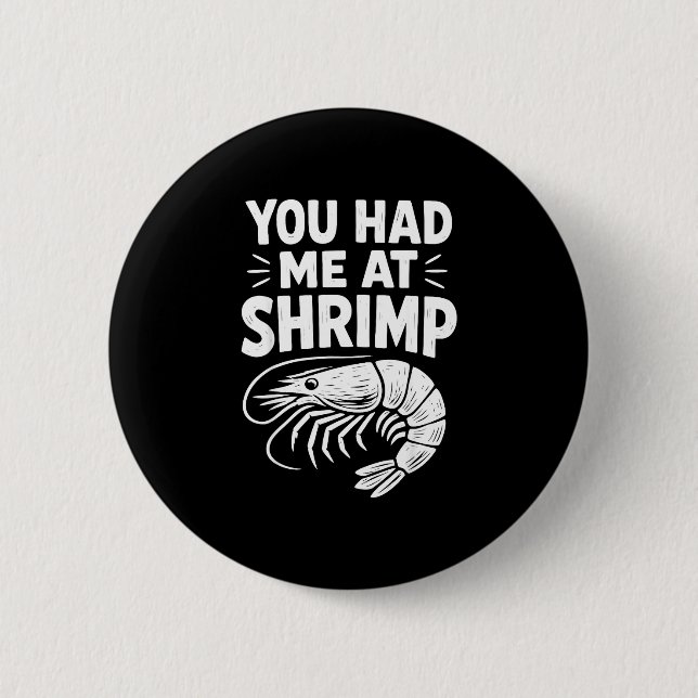 Shrimp lover cajun seafood  button (Front)