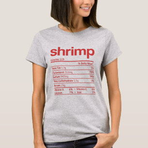 Shrimp Nutrition Fact Funny Thanksgiving T-Shirt
