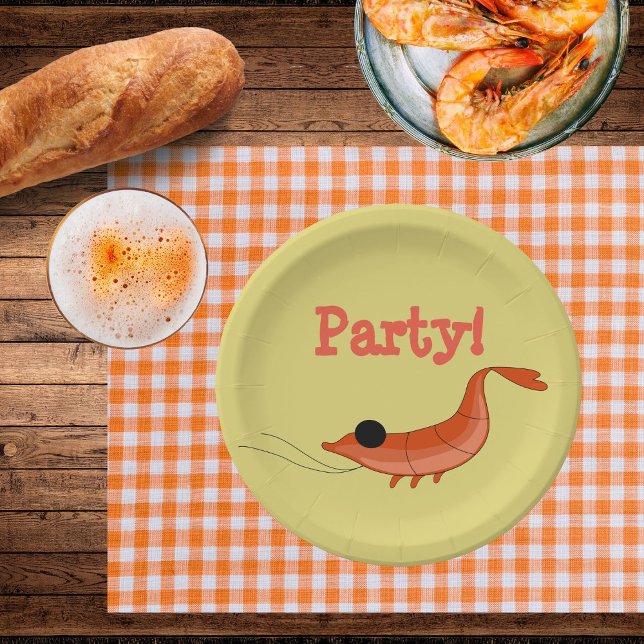 Shrimp party paper plates (No party can be missing a cute shrimp plate
)