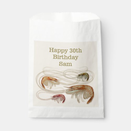 Shrimp Party Seafood Prawns Custom Text Favor Bag