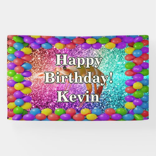 Shrimp Personalized character birthday banner