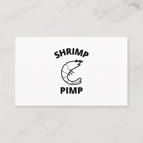 Shrimp pimp business card
