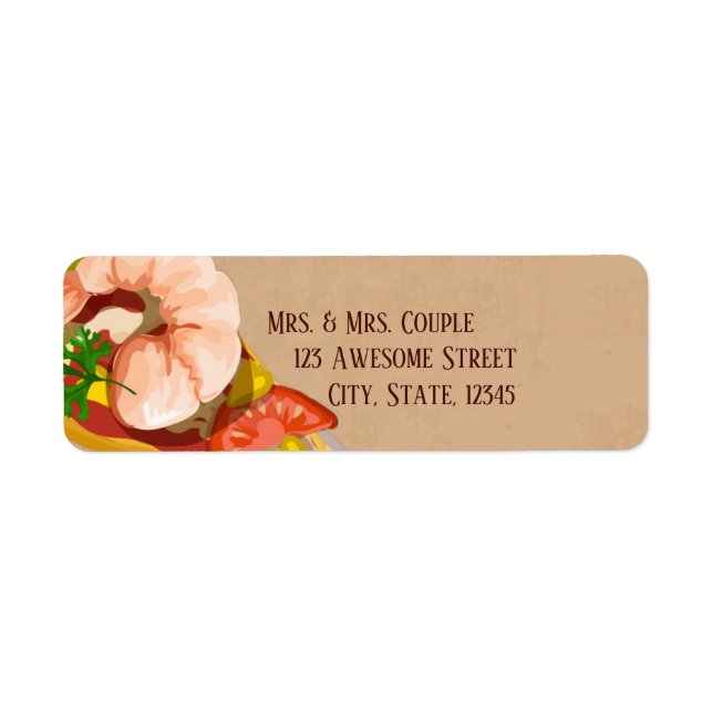 Shrimp Pizza Address Label (Front)