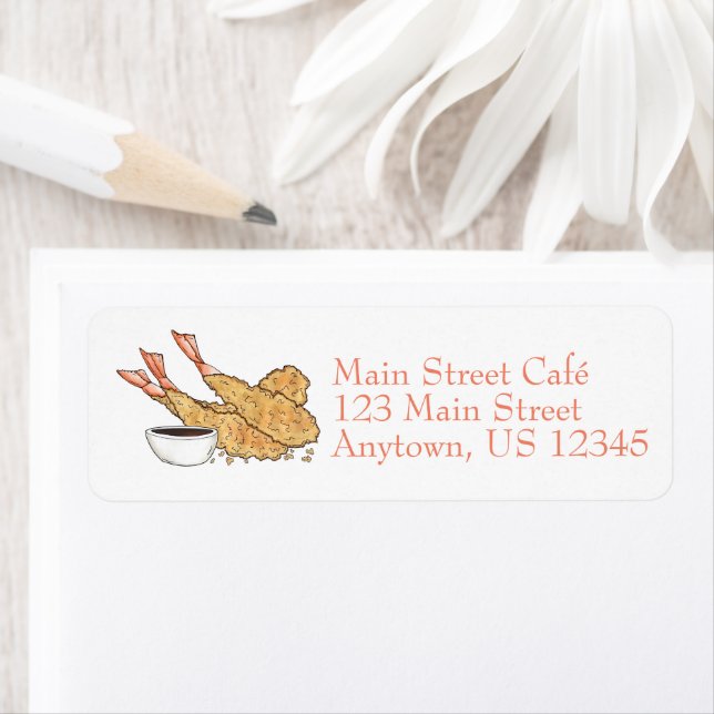 Shrimp Prawn Ebi Tempura Japanese Cuisine Food Label (Insitu)