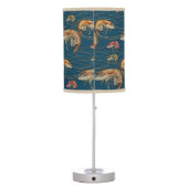 Shrimp Prawn Shellfish Seafood Pattern Table Lamp (Back)