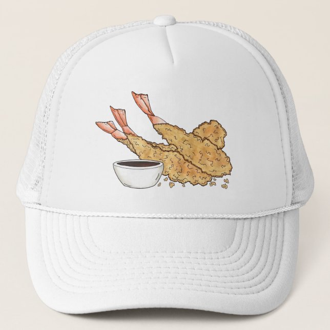 Shrimp Prawn Tempura Japanese Food Restaurant Trucker Hat (Front)