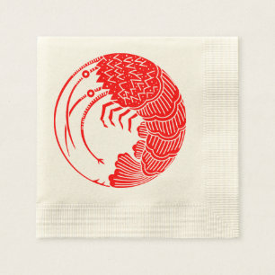 Shrimp Round Crest Paper Napkins