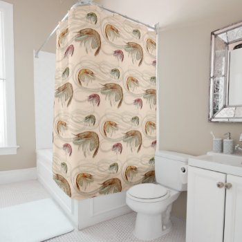 Shrimp Shower Curtain by millhill at Zazzle