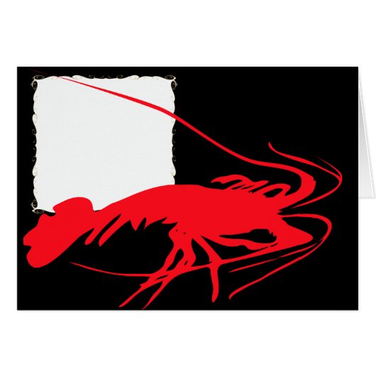 shrimp silhouette image cards (Front Horizontal)