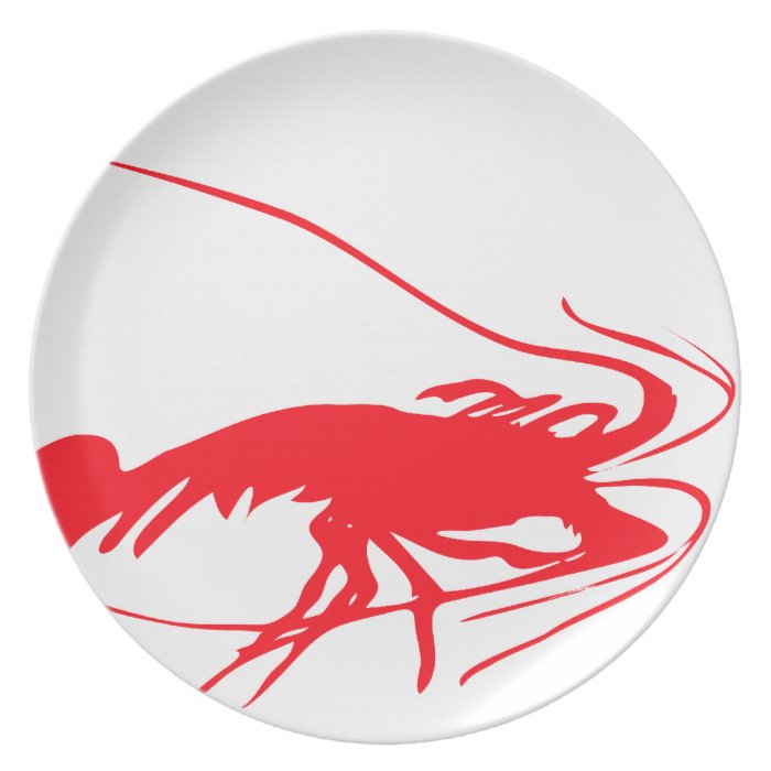 shrimp silhouette plates