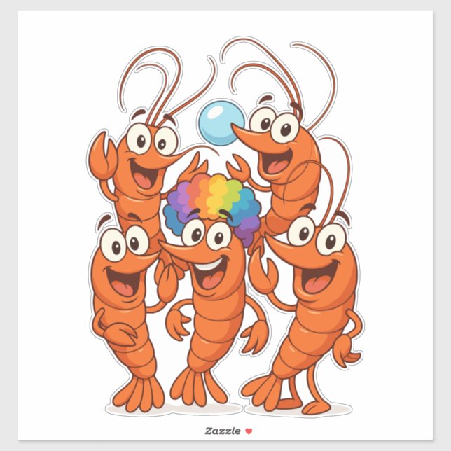 Shrimp Squad Beach Vibes Sticker (Sheet)