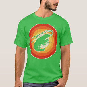 Shrimp Sunset Retro for Men Women Boys Girls Kids  T-Shirt