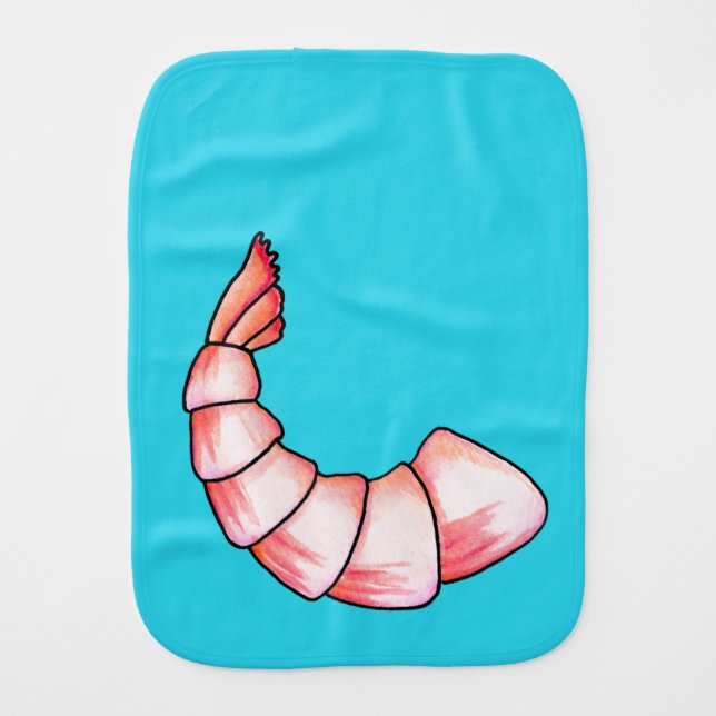 Shrimp tail burp cloth (Front)