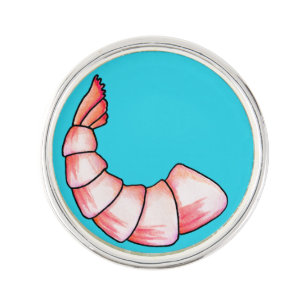 Shrimp tail lapel pin