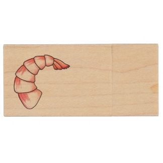 Shrimp tail wood flash drive