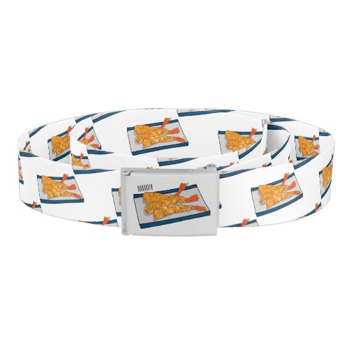 Shrimp tempura cartoon illustration belt