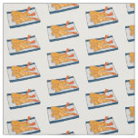 Shrimp tempura cartoon illustration fabric