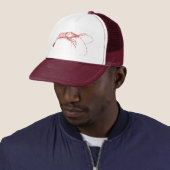 Shrimp Themed Trucker Hat (In Situ)