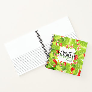 Shrimp tomato salad personalized recipe cookbook notebook