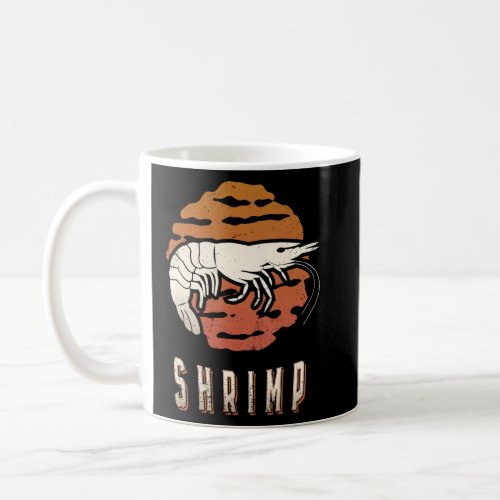Shrimp Vintage Retro Classic Animal Sunset  Coffee Mug