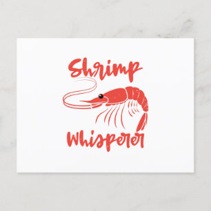 Shrimp Whisperer Seafood Crayfish Lobster Gift Announcement Postcard