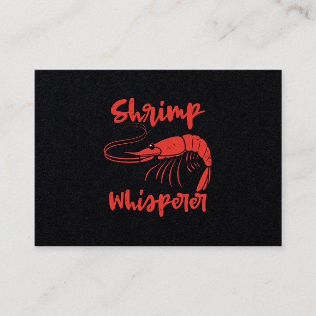 Shrimp Whisperer Seafood Crayfish Lobster Gift Business Card (Front)
