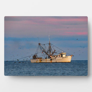 Shrimping at Sundown Plaque