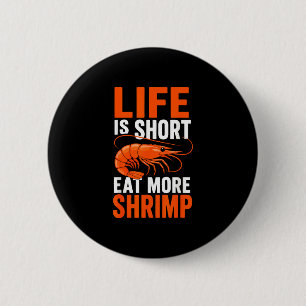 Shrimping cajun shrimps seafood market button