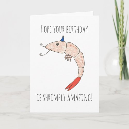 Shrimply Amazing Birthday Folding Card