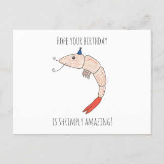 Shrimply Amazing Birthday Postcard